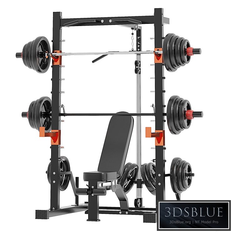 Smith machine power frame