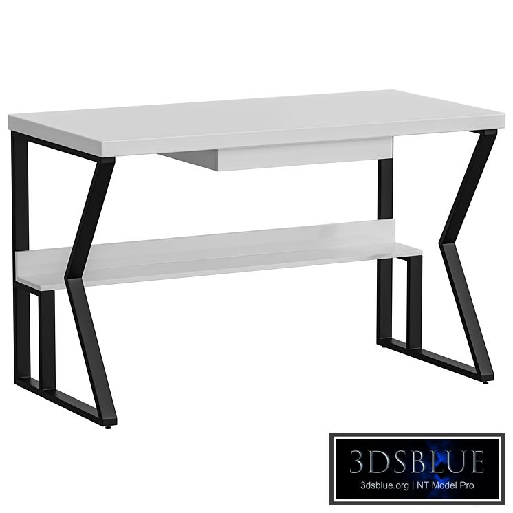 Rectangular computer desk