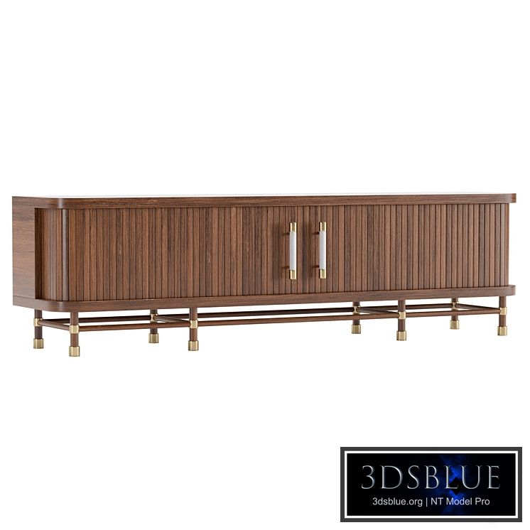 Deluxe Tamboured Media Cabinet