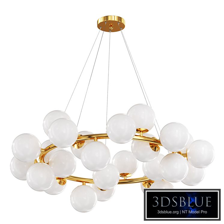 Opal Glass Ball Chandelier Lamp