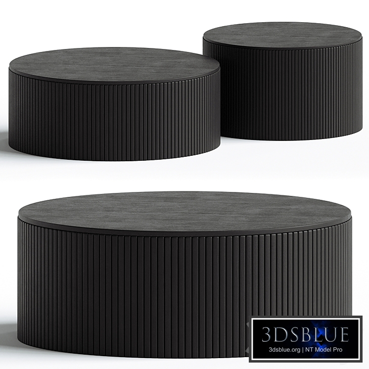 Roller Max Round Storage Coffee Table ETHNICRAFT