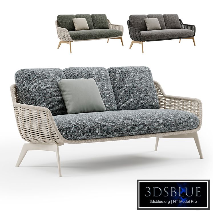 Outdoor Garden Woven Lounge Sofa Belt Cord