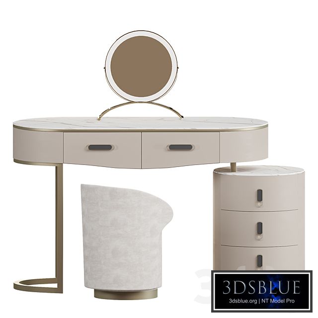 Vasto Slate Makeup Vanity