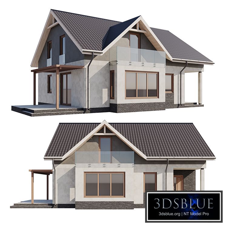 One-story house with an attic