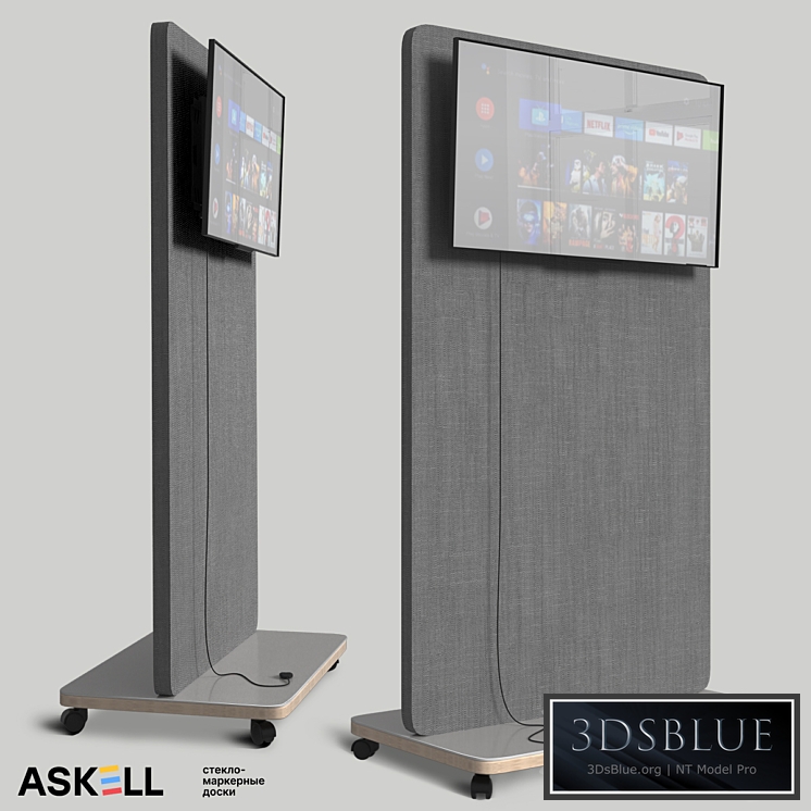 Mobile whiteboard with acoustic panel function "ASKELL Mobile 3MA100170"