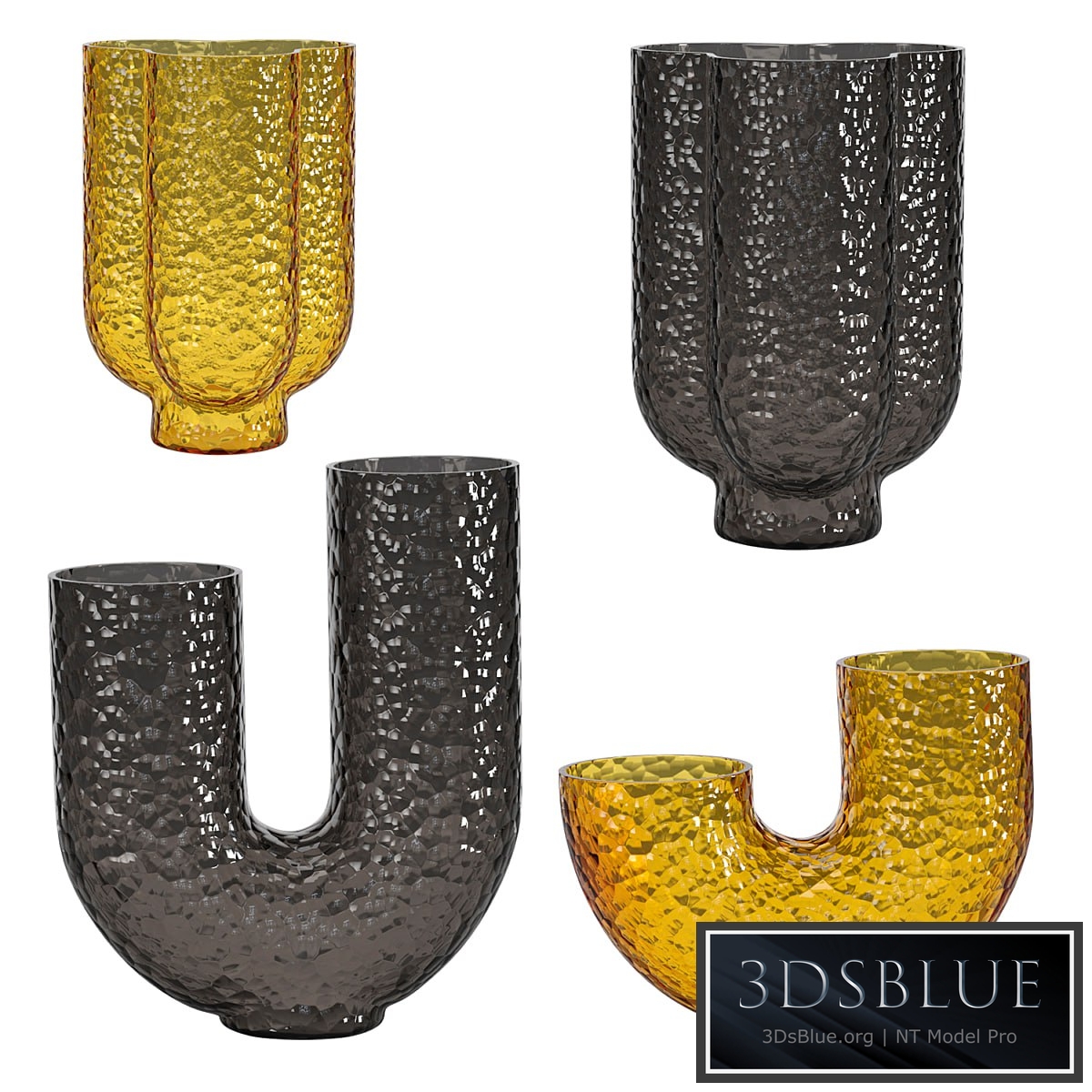 Glass vases (Corner Design)