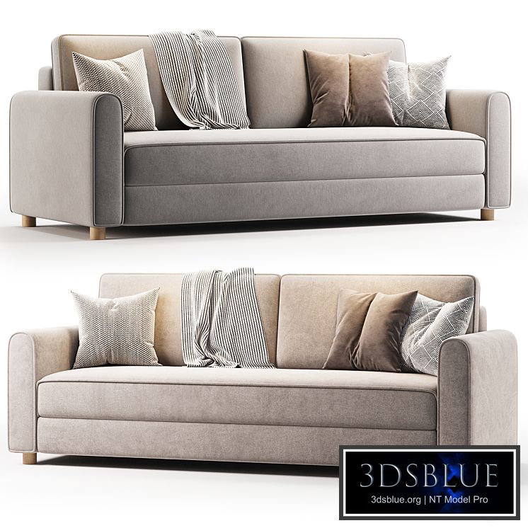 Sofa Lille Velvet Gray