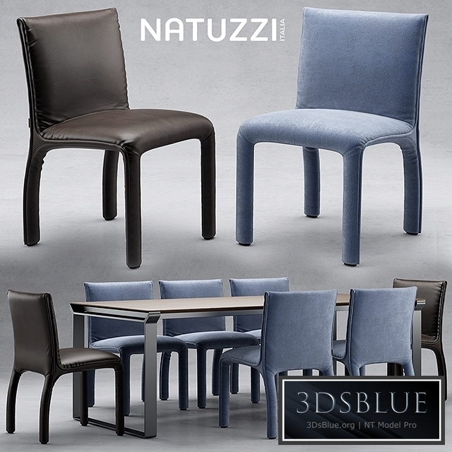 Table and chairs natuzzi Hedi