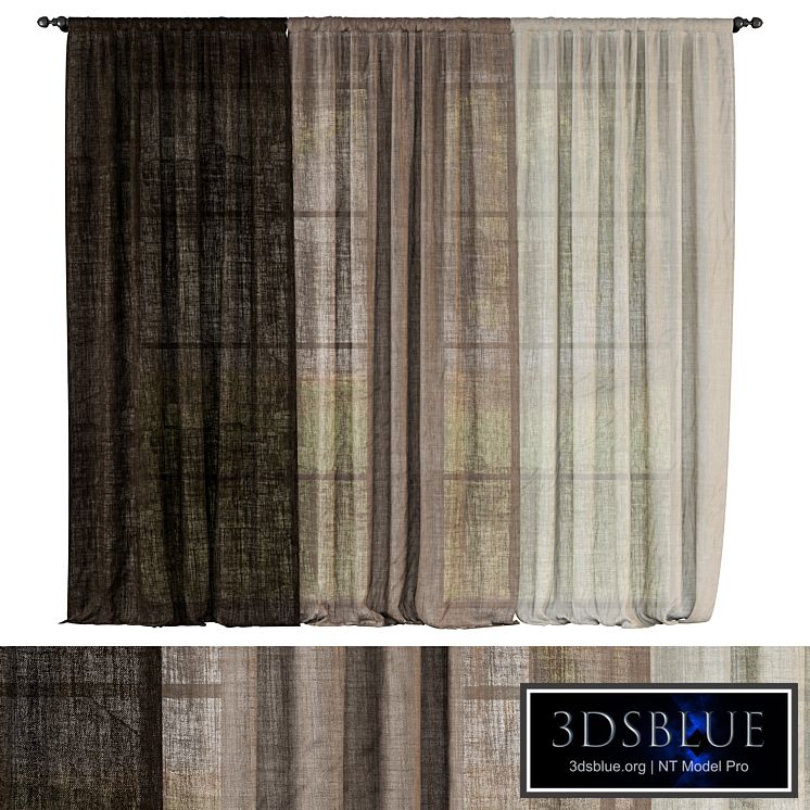 Sheer linen curtains