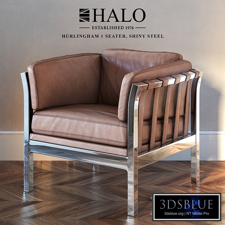 HURLINGHAM 1 SEATER SHINY STEEL, Halo est. 1976