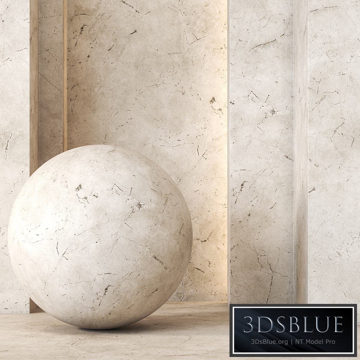 Travertine Texture 4K - Seamless