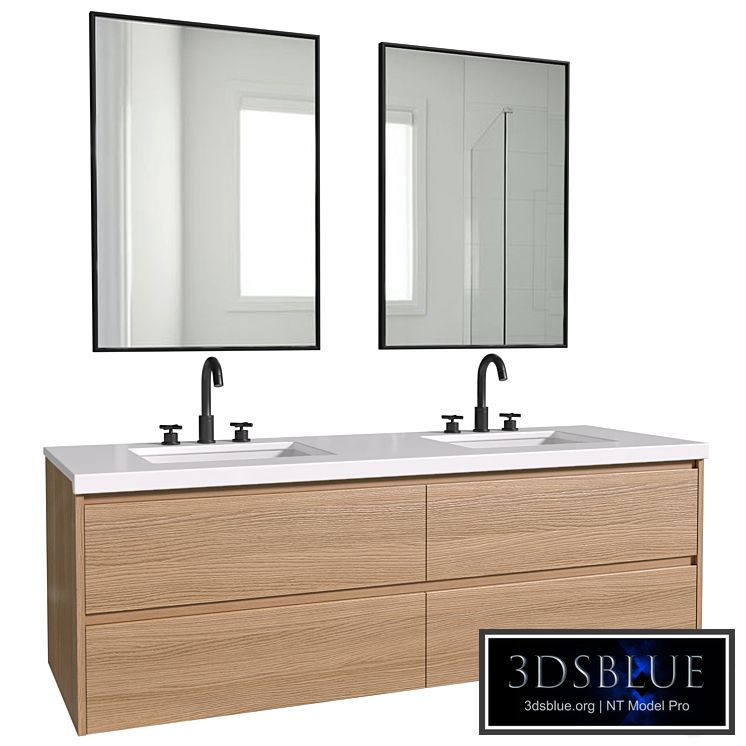 Modern Bathroom Furniture.Washbasin Cabinet With Built-in Basin