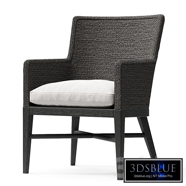 Marisol Seagrass Track Dining Armchair Black