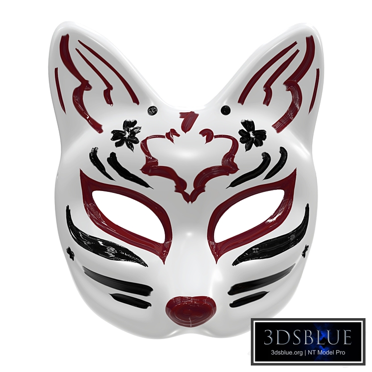 half face kitsune mask