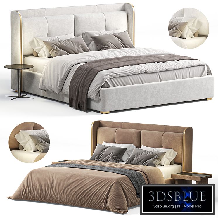 White Wingback King Bed by homary