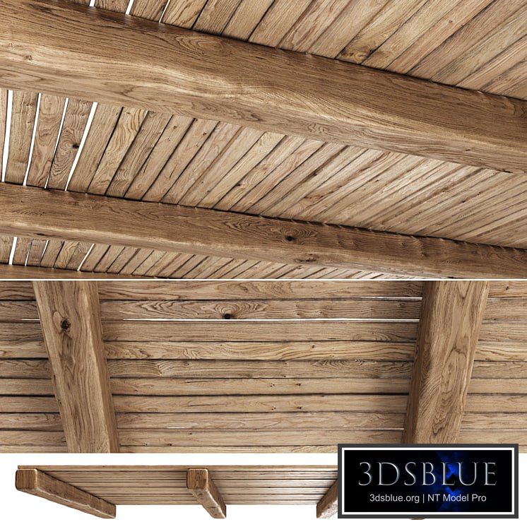 Wooden Ceiling V4 / Straight wooden ceiling