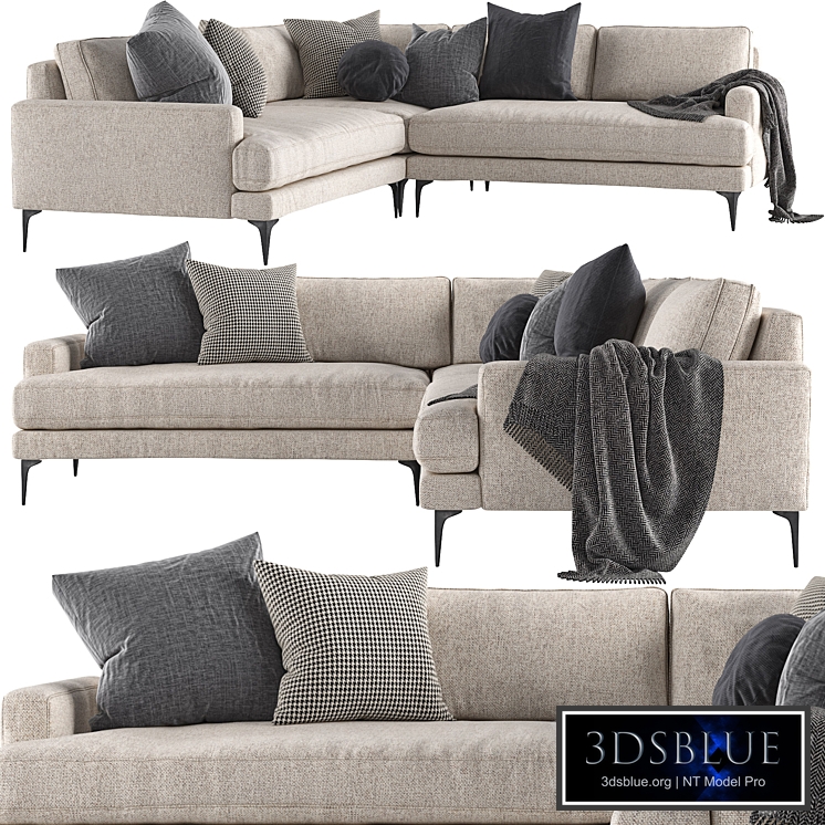 Andes 3-Piece L-Shaped Sectional Sofa