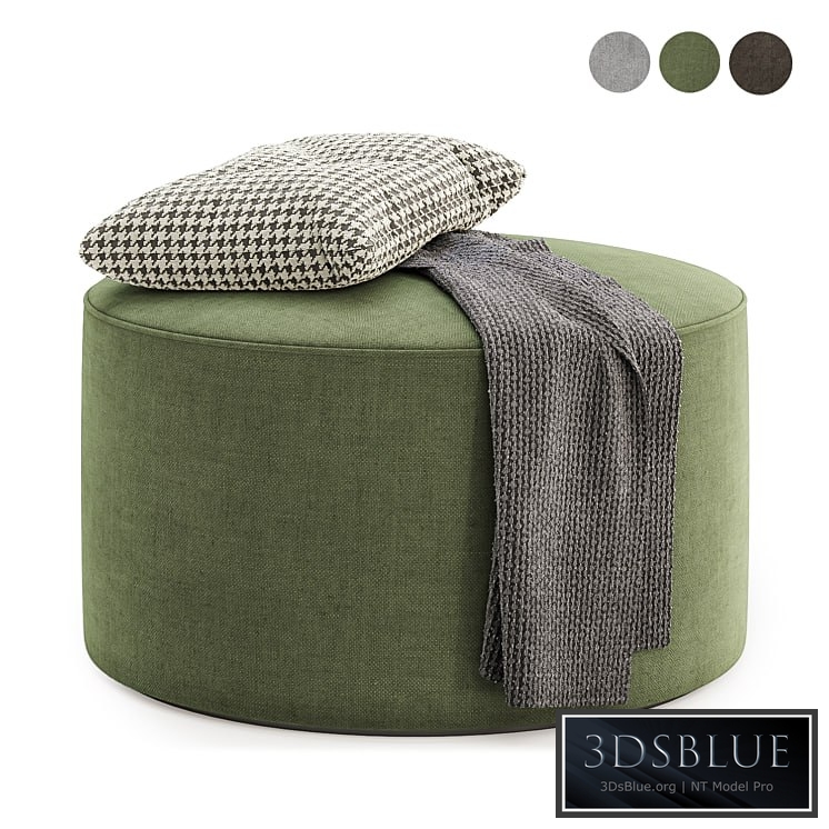 Hadleigh Fabric Large Round Stool