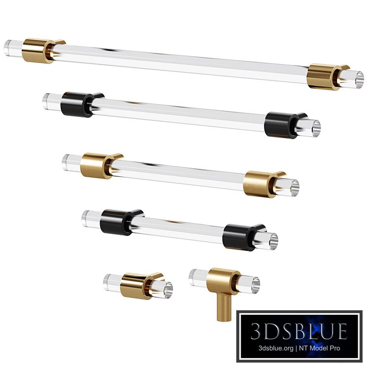 Handles KRISTAL Acrylic & Brass by Meraki