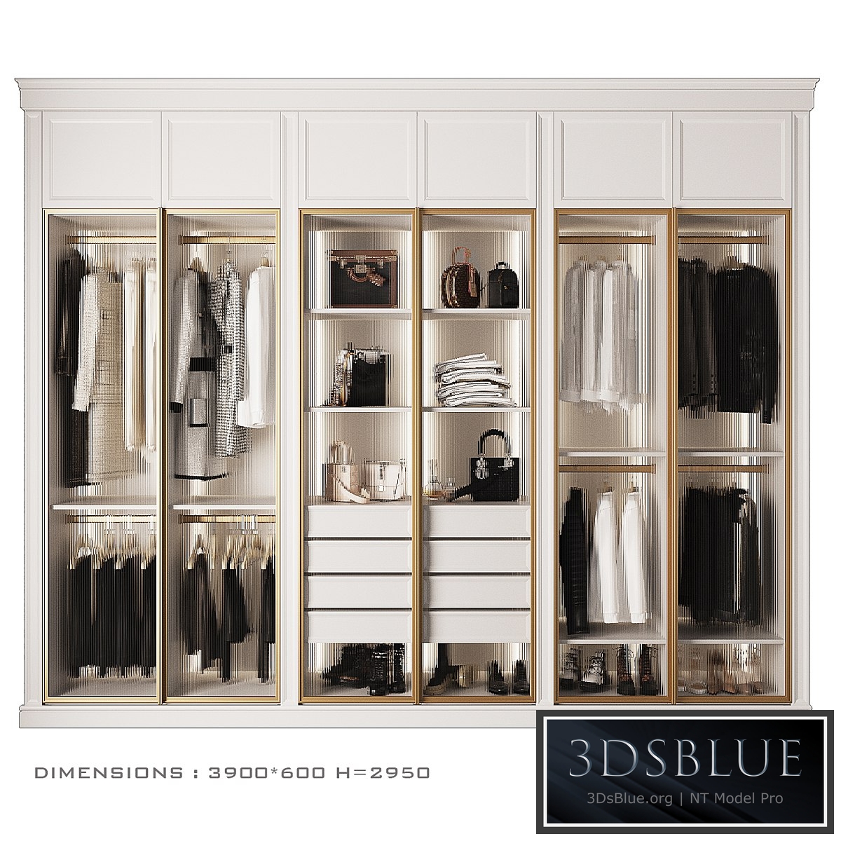 Wardrobe with glass doors_4