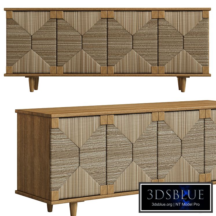 BHATTI 4 DOOR TEAK SIDEBOARD