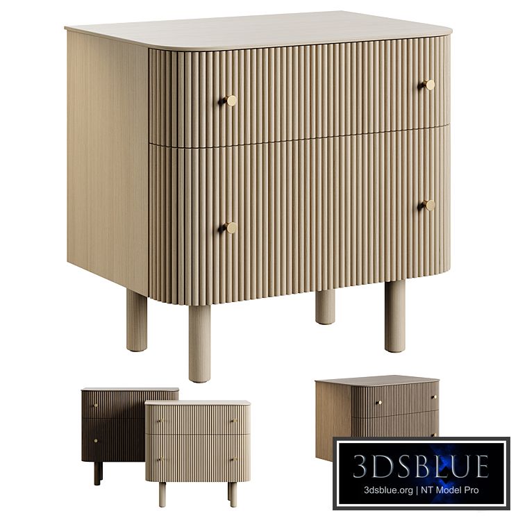 WeatElm Ellington Bedside Table