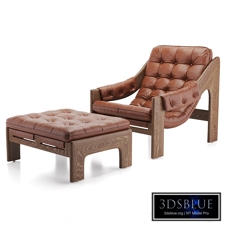 Halston Chair with Ottoman