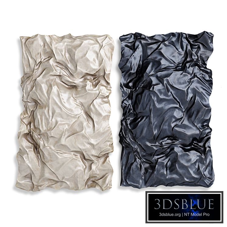 Wrinkled metal wall art