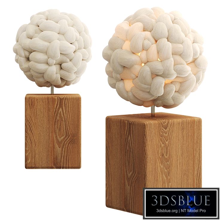 Ball table lamp by Helen Loom