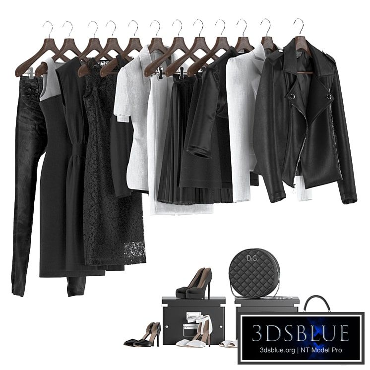 Black and white women&#39;s wardrobe