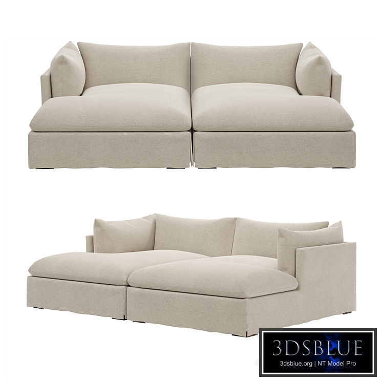Four Hands Atelier Habitat Double Chaise Sectional