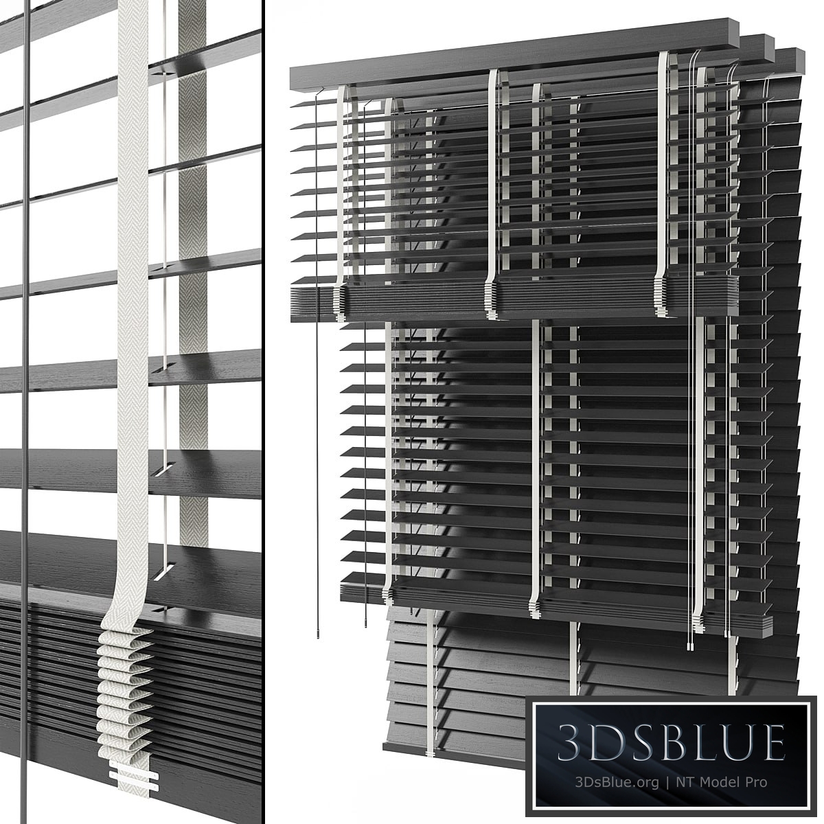 Wooden blinds Set 04