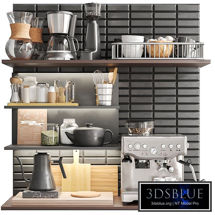 A trifle for a kitchen with a coffee machine