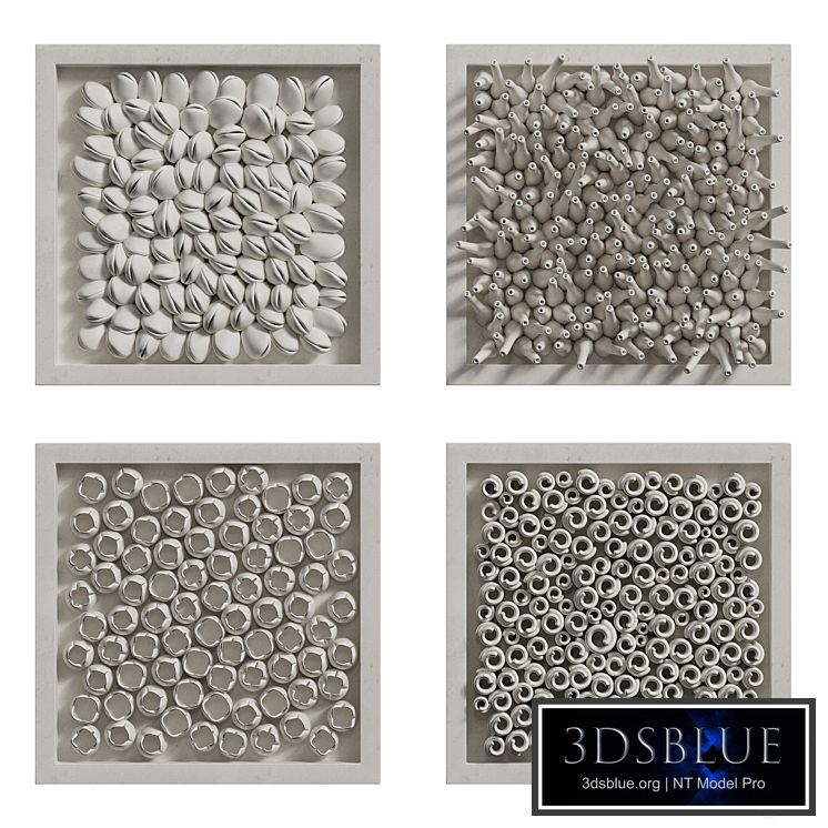 Coral Reef Wall Decoration in frames 2