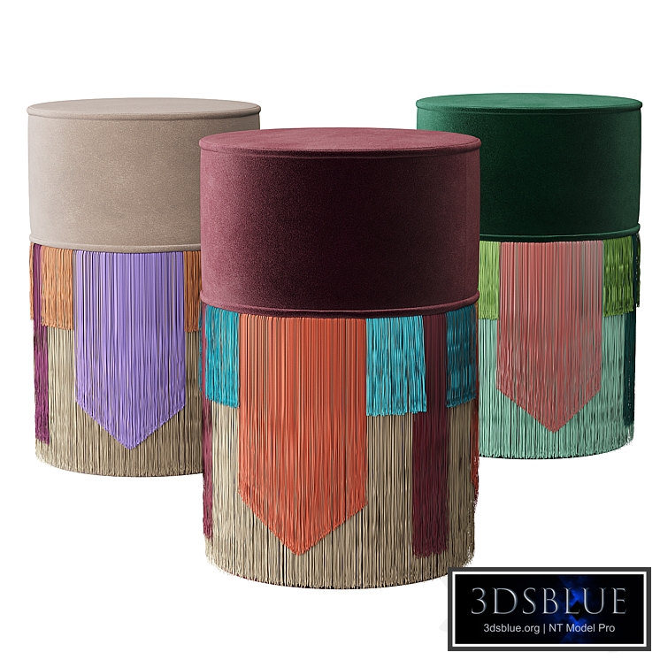 Lorenza Bozzoli COUTURE GEOMETRIC TIE POUF