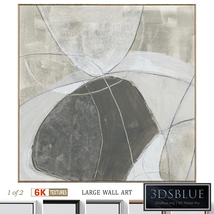 Large Abstract Neutral Textural Wall Art C-797