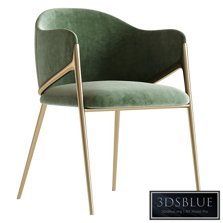 Metal Solid Back Arm Dining Chair Glam Chair for Dining Room