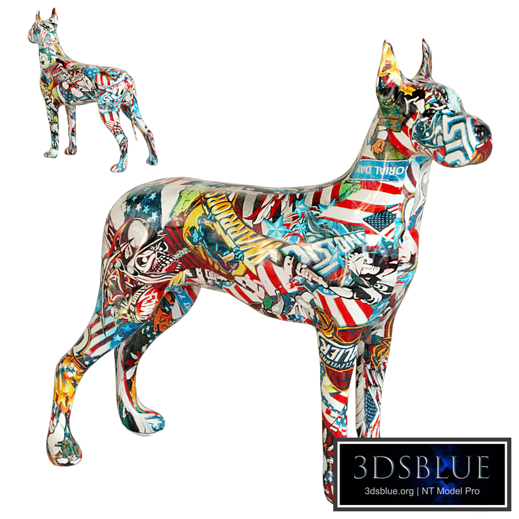 Deco Figurine Comic Dog Maddox