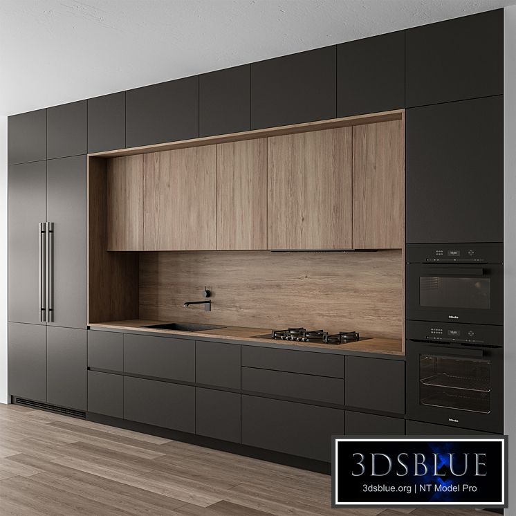 Kitchen Modern - Wood and Black 114