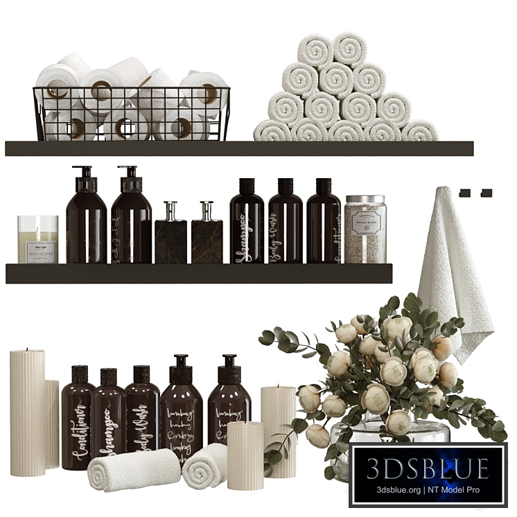 Decorative bathroom set with candles