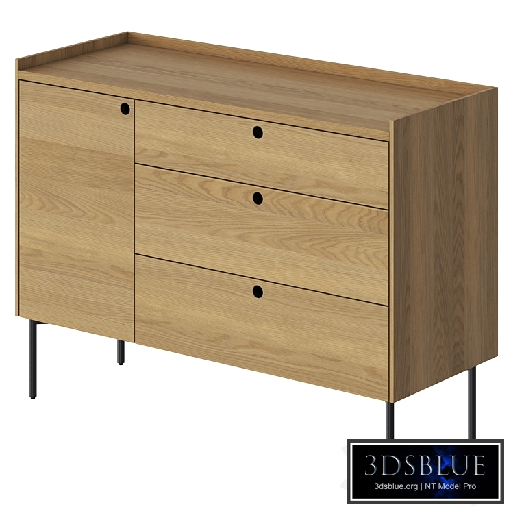 Peek 1 Door 3 Drawer Credenza