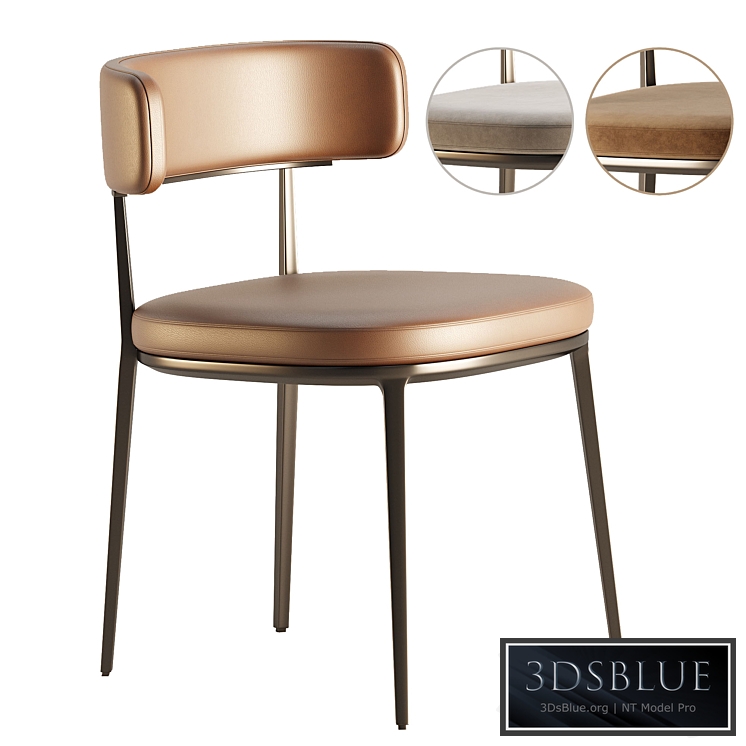 CARATOS Chair with armrests By Maxalto