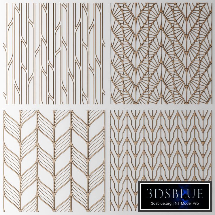 Set. The grille panel.Lattice, panel, pattern, art, abstraction, decorative, interior, wall decor