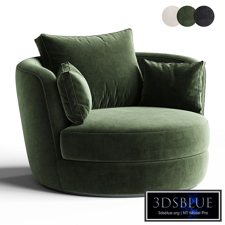 Dahlonega Upholstered Swivel Barrel Chair