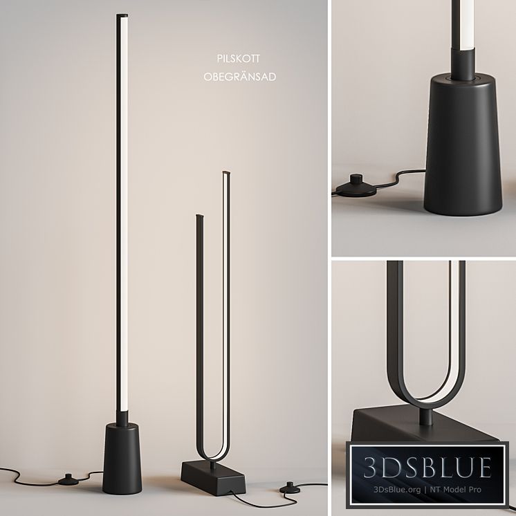 IKEA PILSKOTT OBEGRANSAD LED floor lamp