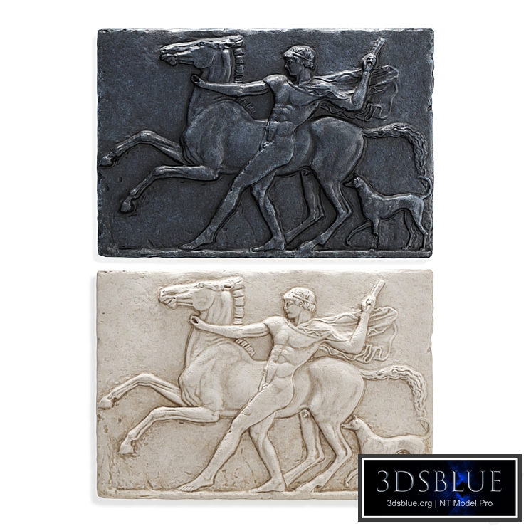 wall greek relief with horse