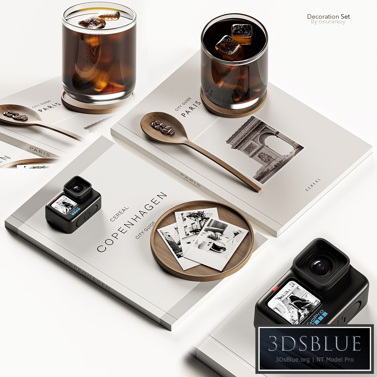 Decoration set with Books and Coffee