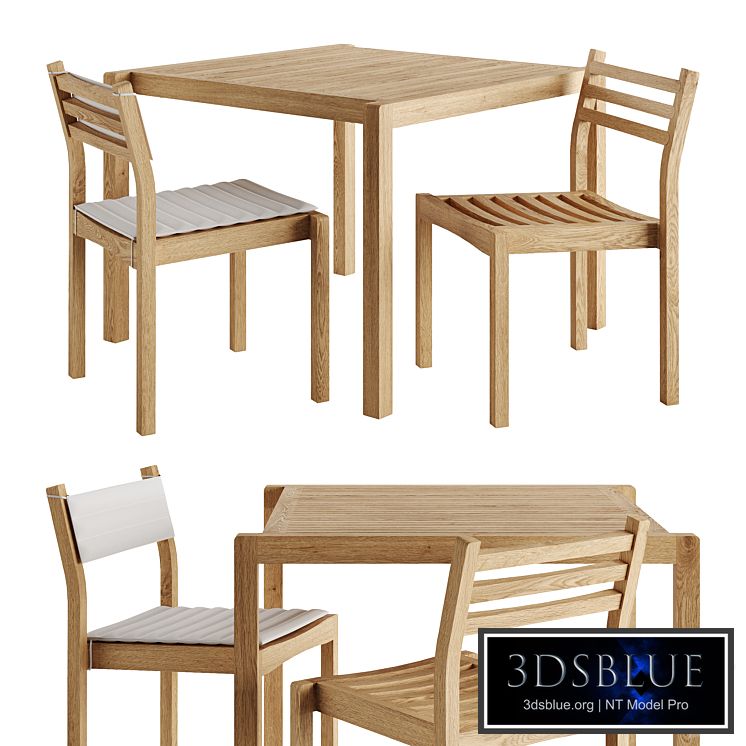 AH902 and AH501 Outdoor Dining Set by Carl Hansen