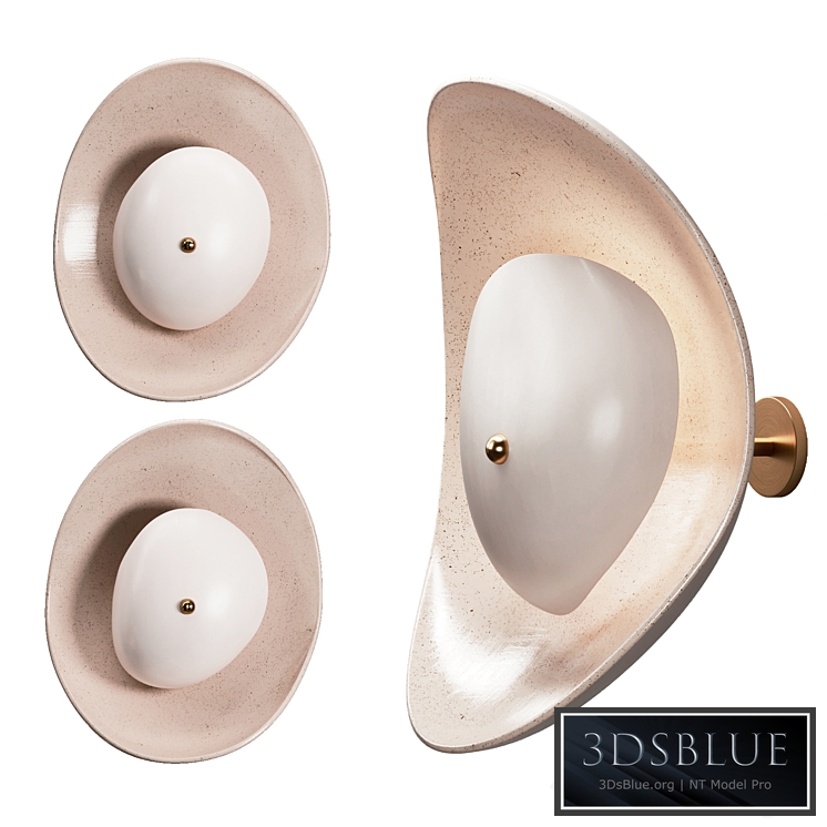 Set of 2 Free Form Wall Sconces by Elsa Foulon