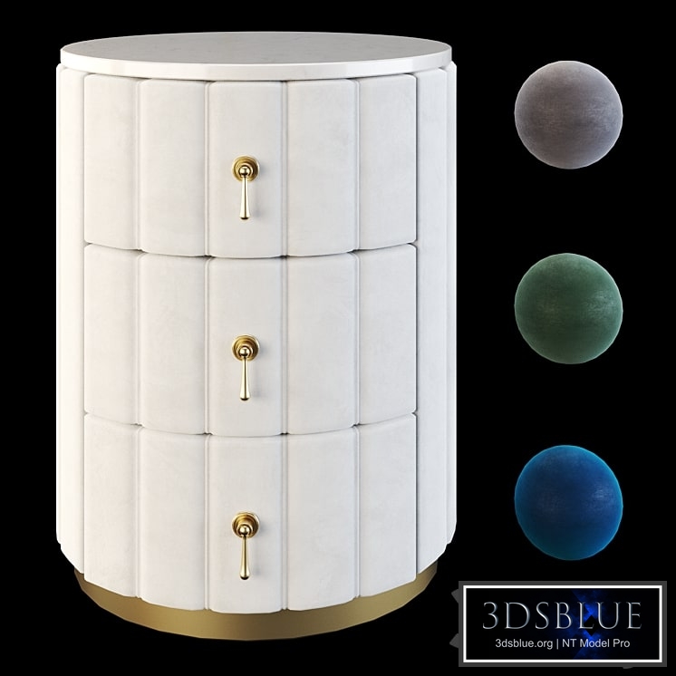 Homary Velvet Nightstand with Storage